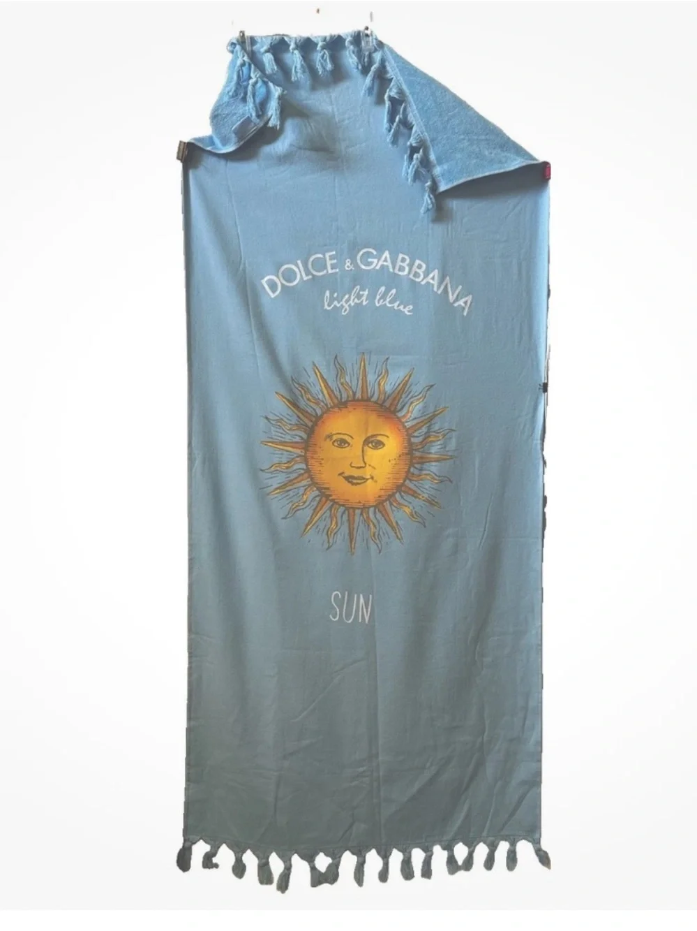 Dolce & Gabbana Light Blue Sun Celestial SOFT Cotton Beach Towel 69x27 summer